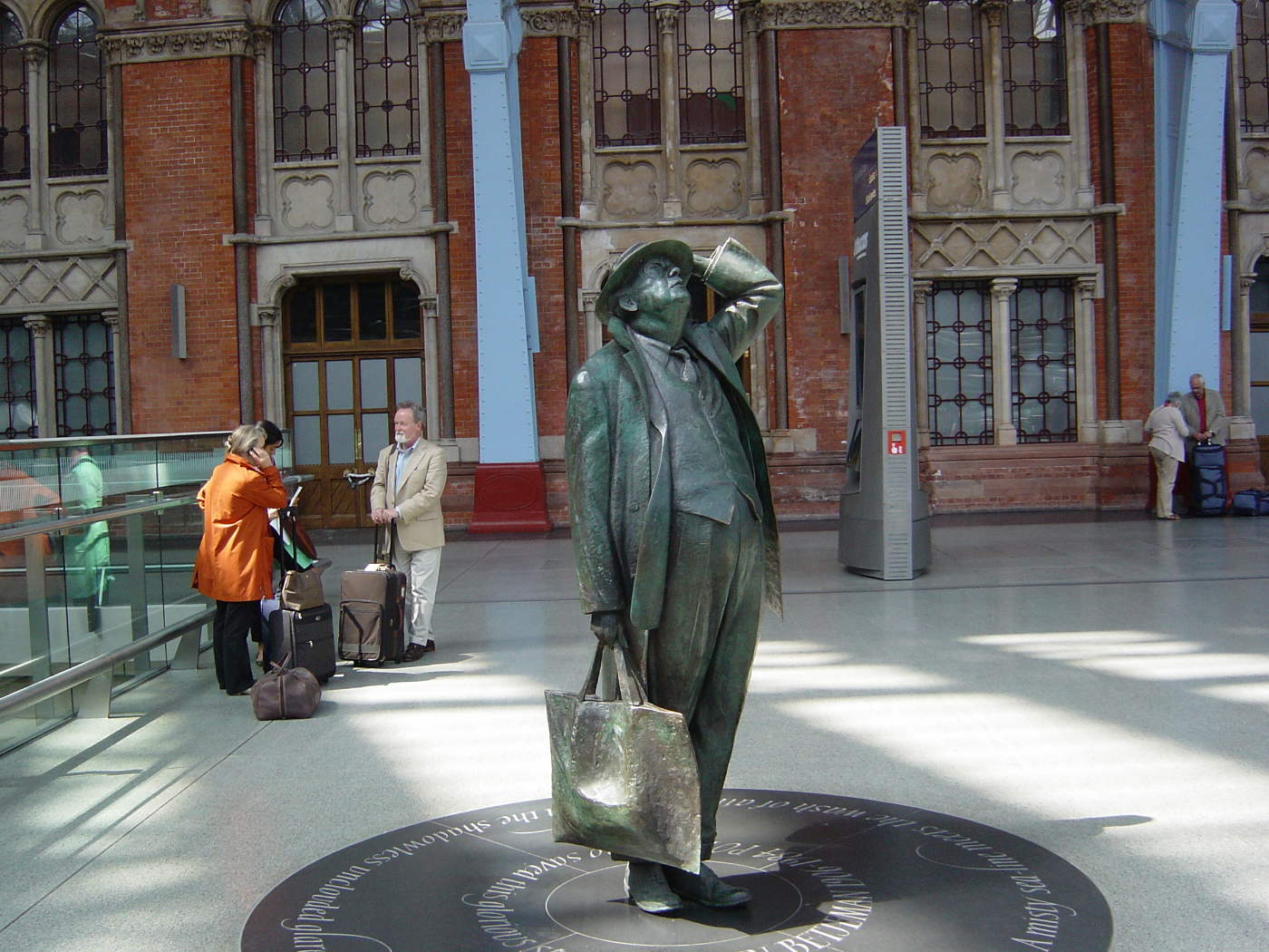 Statue in St Pancras Station London