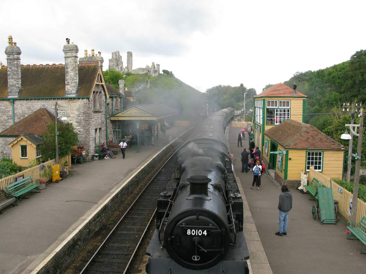 Corfe Castle old steam train